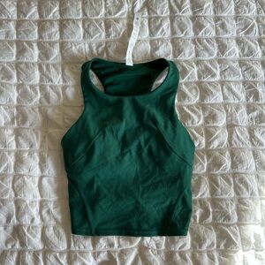 green high neck lululemon tank